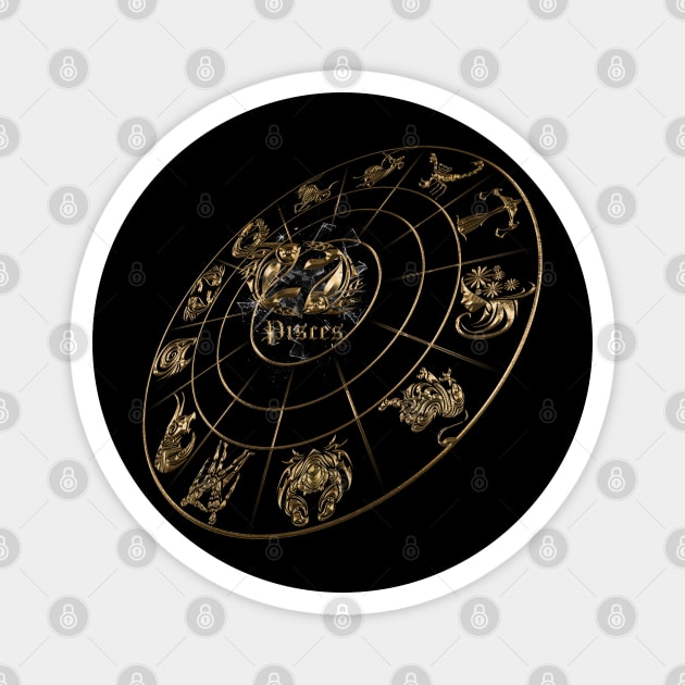 NEW Pisces 3D zodiac 12 in 1 gold edition Magnet by INDONESIA68